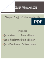 Tatalaksana Farmakologis: Diazepam (2 MG) 1 X 2 Tablet Sebelum Tidur