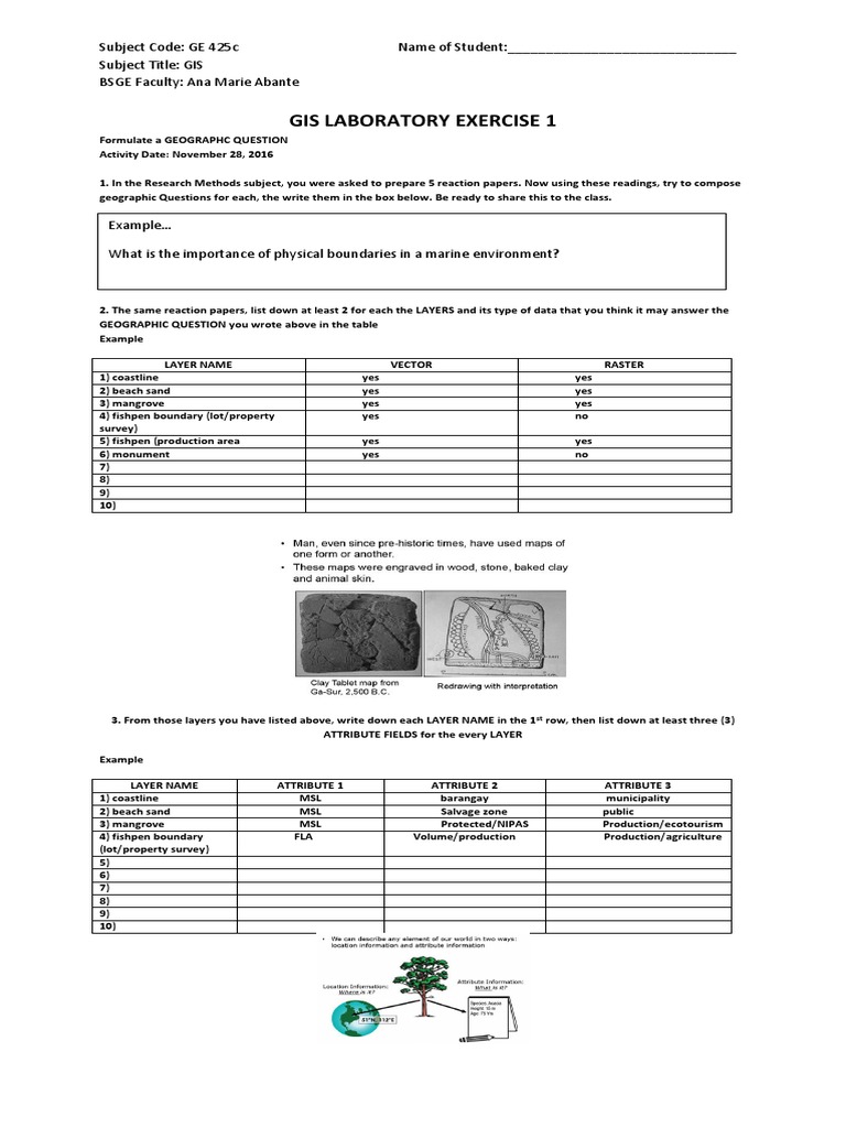 Exercise 1 | PDF | Geographic Information System | Data