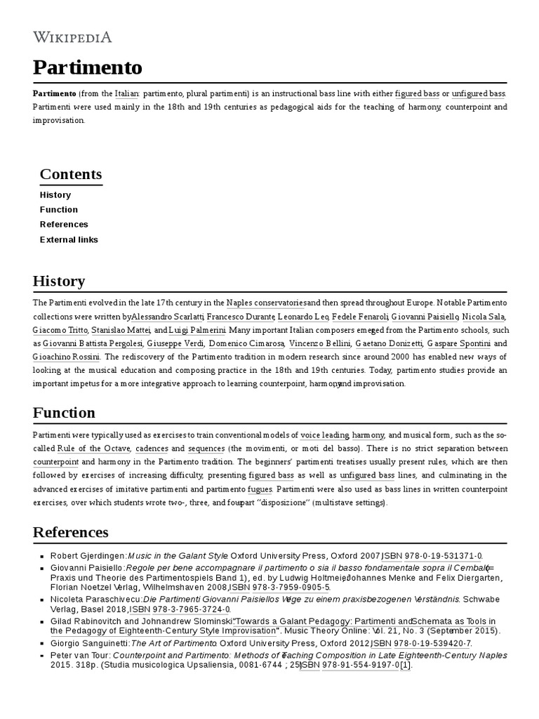 Partimento | PDF | Musical Techniques | Pitch (Music)