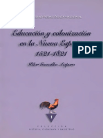 Educación y Colonización en La Nueva España PDF