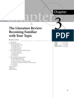 The Literature Review: Becoming Familiar With Your Topic: Outline