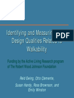 Identifying and Measuring Urban Design Qualities Related To Walkability