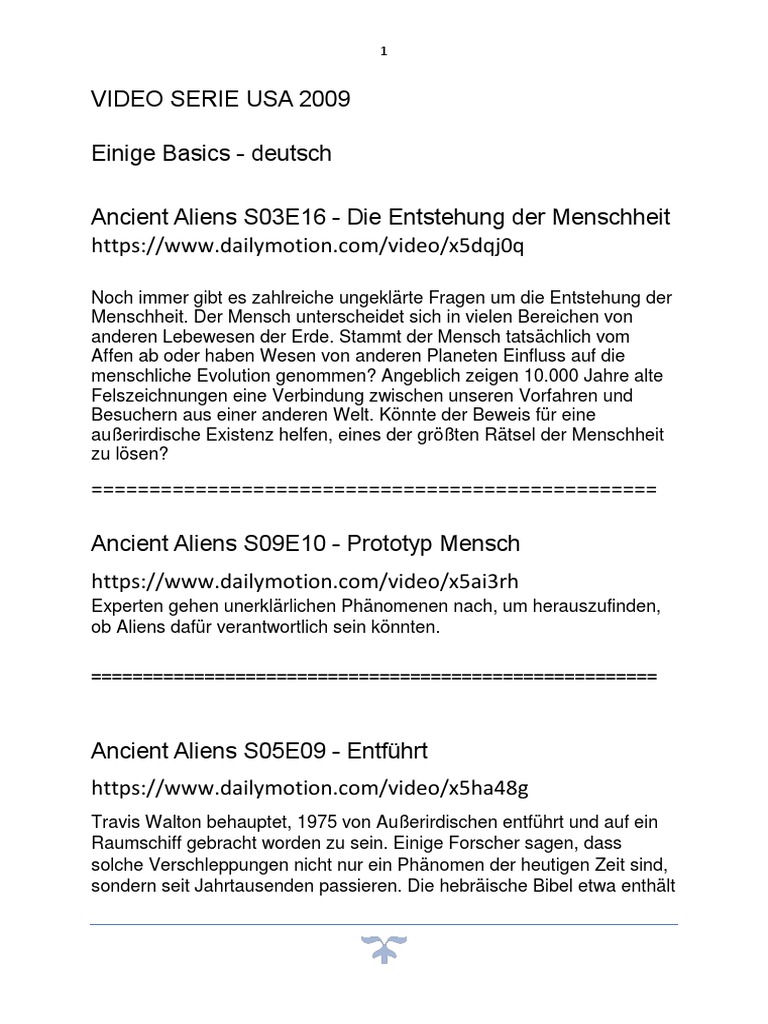 Ancient Aliens Kult Tv Serie Usa Grenzwissenschaften Aliens Annunaki Und Mehr