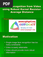 Face Recognition From Video Using Robust Kernel Resistor-Average Distance