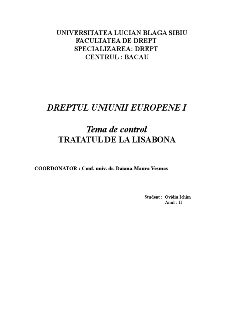 continue Ruckus paperback Tratatul de La Lisabona | PDF