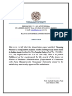 Vidyasagar University Housing Finance Dissertation Analysis