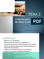 TEMA 2 Diseño de Minas A Cielo Abierto PDF