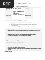 Higher Colleges of Technology: Project Cover Sheet (30%)