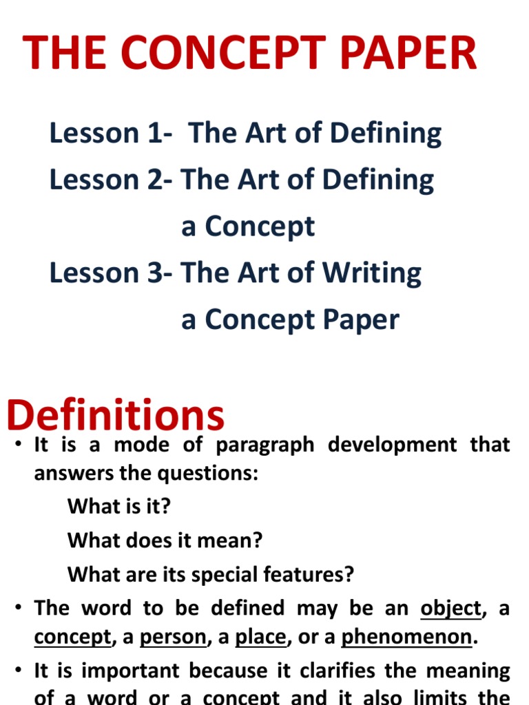 concept paper extended definition