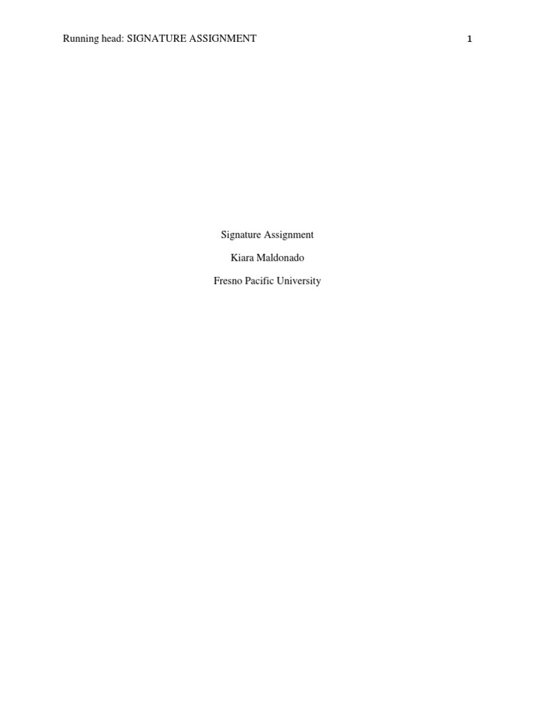 Signature Assignment310 | PDF | Pregnancy | Neuroscience