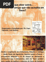 O Que Dizer Sobre Deus...