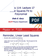 Physics 114: Lecture 17 Least Squares Fit To Polynomial: Dale E. Gary