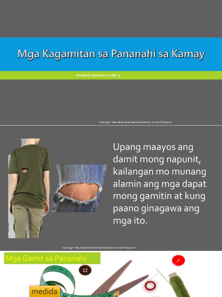 Kagamitan Sa Pananahi Sa Kamay