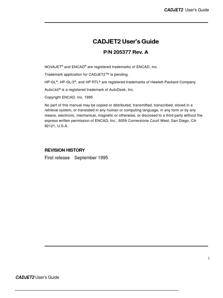 UserGuide-Encad Cadjet 2 | PDF | Device Driver | Menu (Computing)