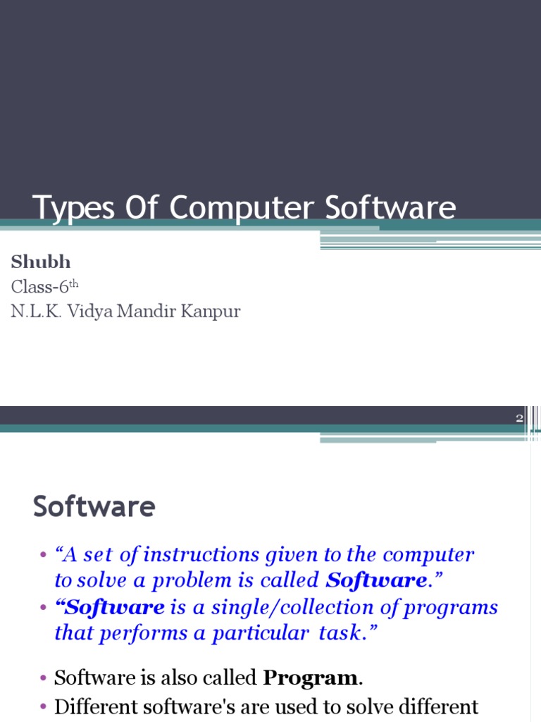 Types of Computer Software | PDF | Operating System | Software