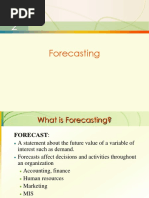 Forecasting PPT Notes