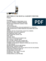 Brother Gt-541 Digital Garment Printer Printer