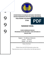 SOAL Dan PEMBAHASAN USM PKN STAN 1999 PDF