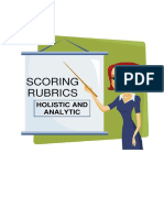 Scoring Rubrics: Holistic and Analytic