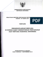 Peraturan Menteri Pertahanan Nomor 39 Tahun 2014 Tentang Penanggulangan Bencana Di Rumah Sakit Kementerian Pertahanan Dan Tentara Nasional Indonesia PDF