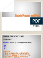 Simple Present and Past Tenses for Verbs