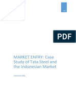 Market Entry: Case Study of Tata Steel and The Indonesian Market