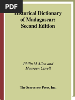 ALLEN, Philip M. and CONELL, Maureen - Historical Dictionary of Madagascar