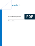 Aspen Fleet Optimizer: Release Notes