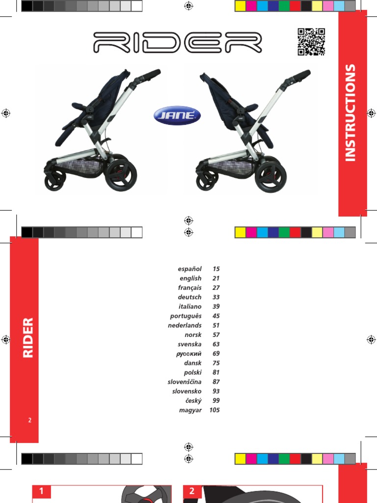 Jane Rider Stroller MANUAL | PDF | Vehículos | Ingeniería de Transporte