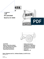 Air Compressor 12-Gallon 1 HP Oil Lubricated: Owner's Manual