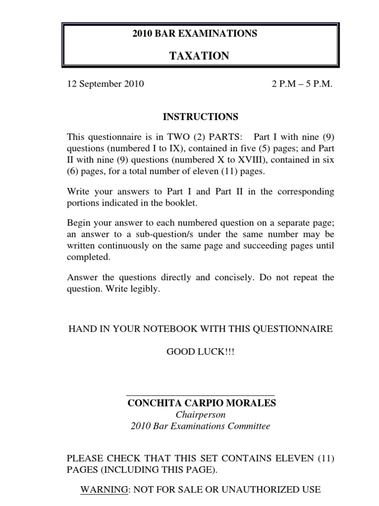Taxation Law 2010 | PDF | Taxation In The United States | Internal ...