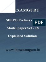 SBI PO Preliminary Model Paper 18