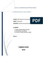 Presupuesto administrativo en la Facultad de Derecho y Ciencia Política