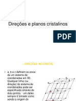 Direções e planos cristalinos