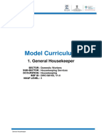 Model Curriculum: 1. General Housekeeper