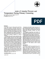 Field Measurements of Annular Pressure and Temperature During Primary Cementing