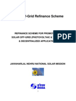 Solar Off Grid Refinance Scheme