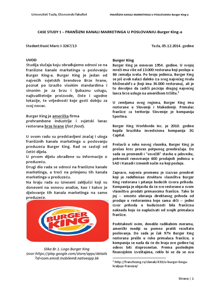 burger king case study answers
