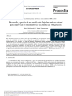 Desarrollo y Prueba de Un Medidor de Flujo Herramienta Virtual para Supervisar El Rendimiento de Las Plantas de Refrigeración