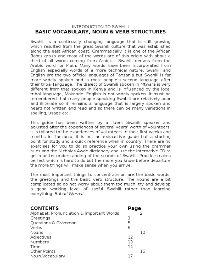 introduction-to-swahili-pdf-grammatical-tense-swahili-language