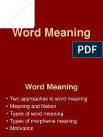 Lecture 7 Word Meaning