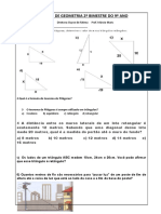 Exercício de Geometria 2º Bimestre Do 9º Ano