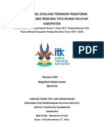 Review Jurnal Evaluasi Terhadap Peraturan Daerah Tentang Rencana Tata Ruang Wilayah Kabupaten