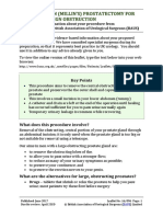 Key Points: Information About Your Procedure From The British Association of Urological Surgeons (BAUS)