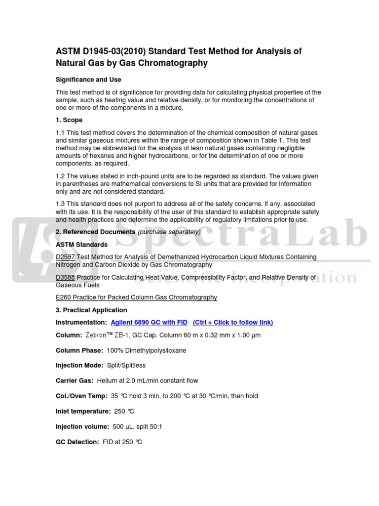 Astm d1945 Pro | PDF | Self-Improvement | Science & Mathematics