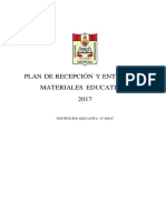 Plan de Recepción y Entrega de Materiales - Porvenir 2017