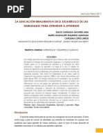 La Educación Imaginativa en el Desarrollo de Habilidades de Aprender a Aprender