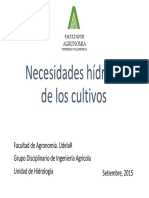 Necesidades hídricas cultivos UdelaR