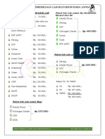 Daftar Tarif Pemeriksaan Hasil Lab