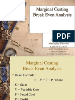 Marginal Costing Break Even Analysis